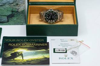 Thumbnail von Rolex Submariner Date Kermit | 16610 | F Serial | Full Set 2004 </h1>