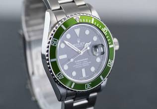 Thumbnail von Rolex Submariner Date Kermit | 16610 | F Serial | Full Set 2004 </h1>
