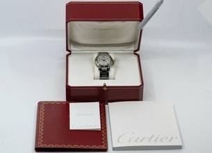 Thumbnail von Cartier Pasha C GMT Meridian | 2377 - W31029M7 | Automatic | Steel | with Box </h1>