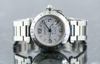 Thumbnail von Cartier Pasha C GMT Meridian | 2377 - W31029M7 | Automatic | Steel | with Box </h1>