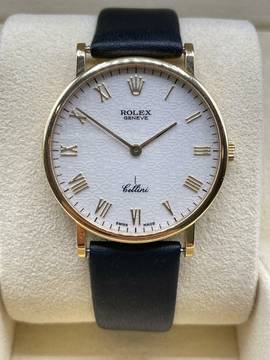  Rolex Cellini Yellowgold 18Kt. nice condition with Box&papers White Computer Dial 