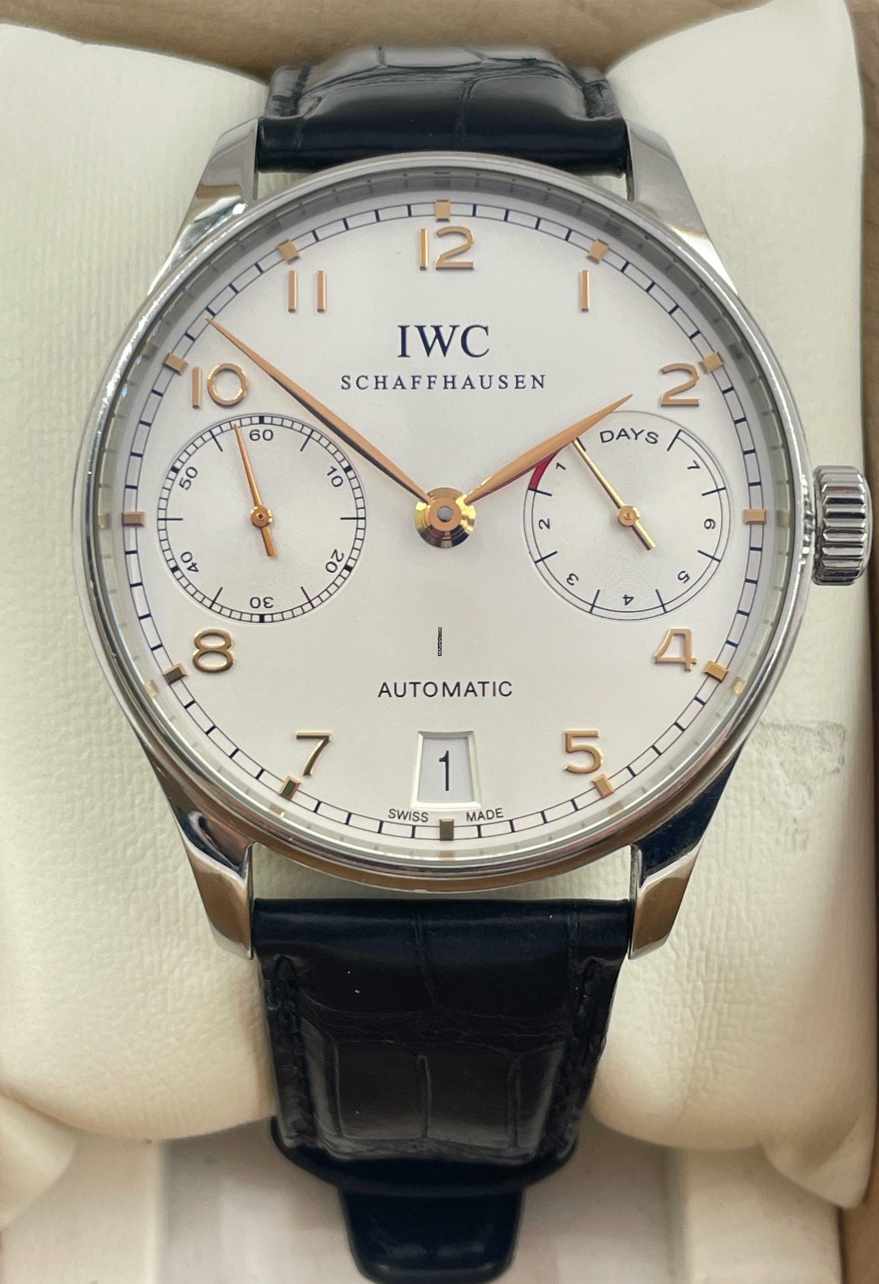  IWC Portuguese Automatic Steel Gold Numerals & Hands in mint Condition 2012 