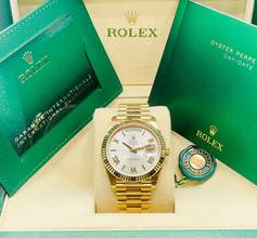 Thumbnail von Rolex Day-Date 40 Yellowgold 18Kt. SILVER Dial Box&Papers 2021 NEW,FULLY STICKERS with QR Code