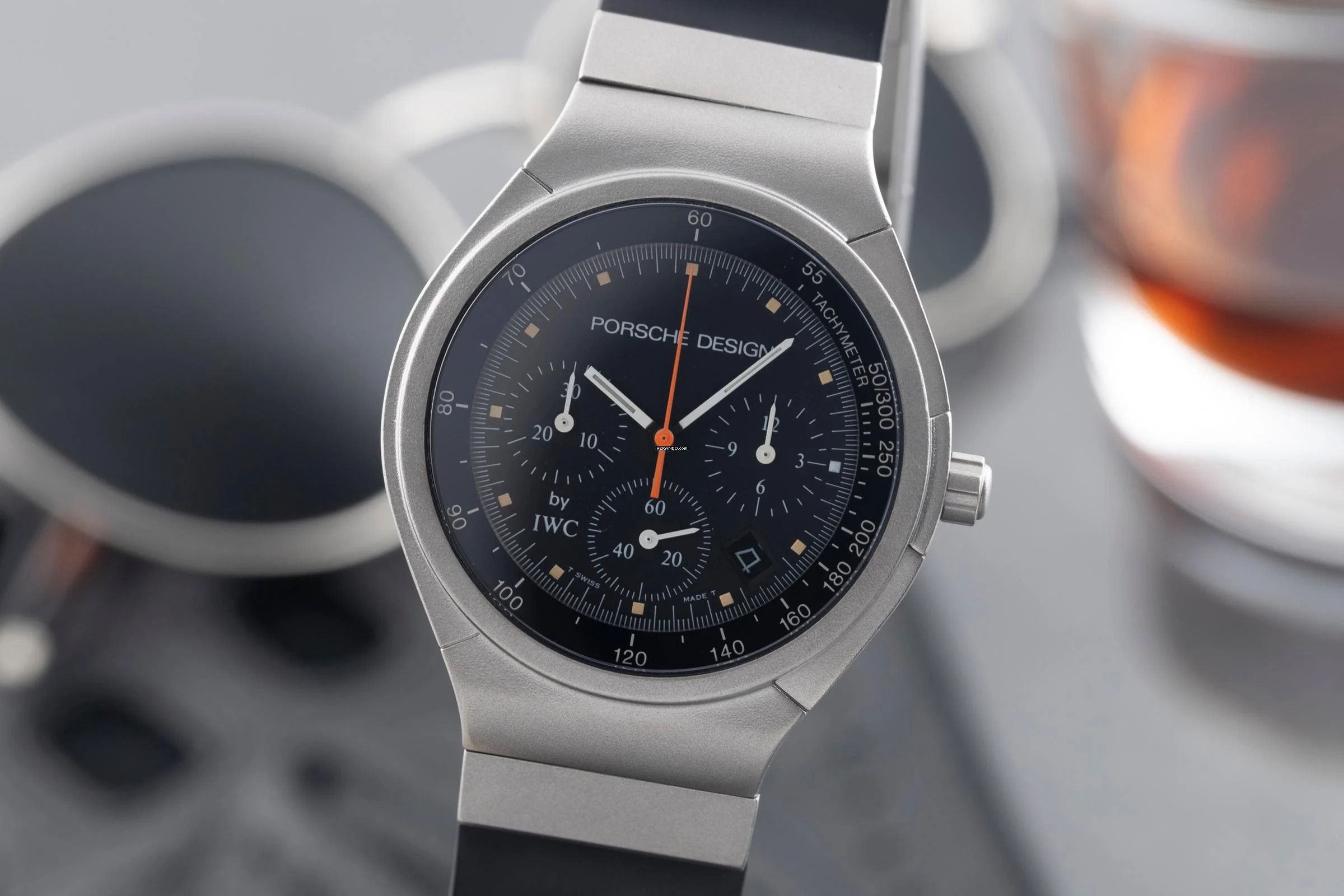  IWC Porsche Design Titan Quarz Herrenuhr Ref. IW373801 Klassiker  