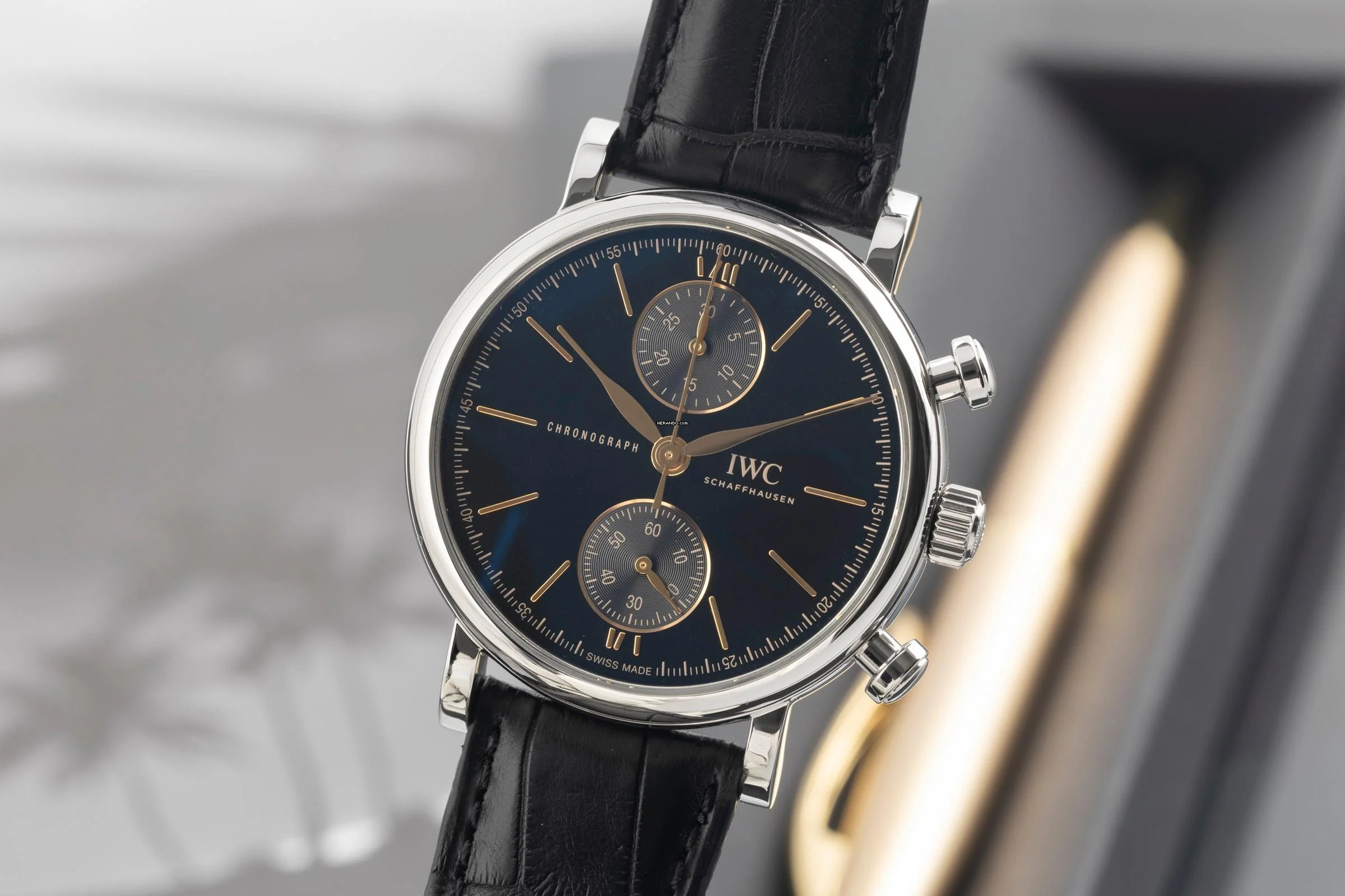 IWC Portofino Chronograph Edelstahl Automatik Herrenuhr Ref. IW391404