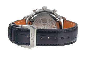 Thumbnail von IWC Portugieser Chronograph Red Dial Stahl Automatik Herrenuhr Ref. IW371616 B&P