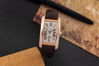 Thumbnail von Cartier Tank Américaine 18k (0,750) Gold Automatik Herrenuhr Ref. W2609156