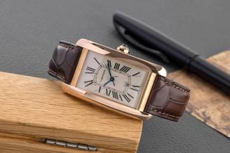 Thumbnail von Cartier Tank Américaine 18k (0,750) Gold Automatik Herrenuhr Ref. W2609156