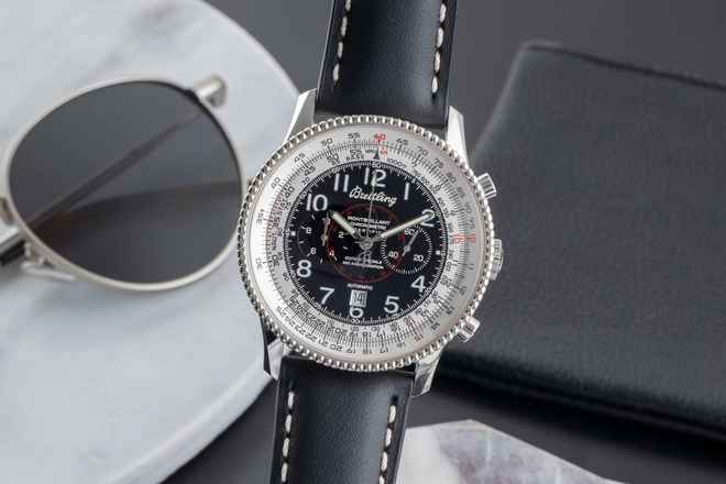  Breitling Montbrillant Navitimer Montbrillant Chronograph Limitiert 18K Weissgold Ref J35330  