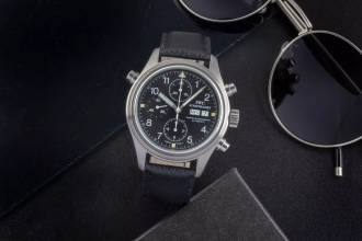 Thumbnail von IWC Fliegeruhr Doppelchronograph Edelstahl Black Dial Automatik Herrenuhr Ref. IW371302