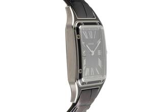 Thumbnail von Cartier Santos Dumont Black Lacquer Handaufzug Herrenuhr Ref. WSSA0046 B&P 2024
