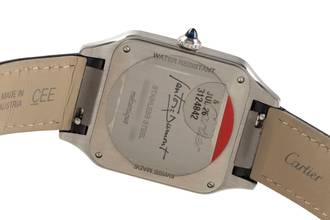 Thumbnail von Cartier Santos Dumont Black Lacquer Handaufzug Herrenuhr Ref. WSSA0046 B&P 2024