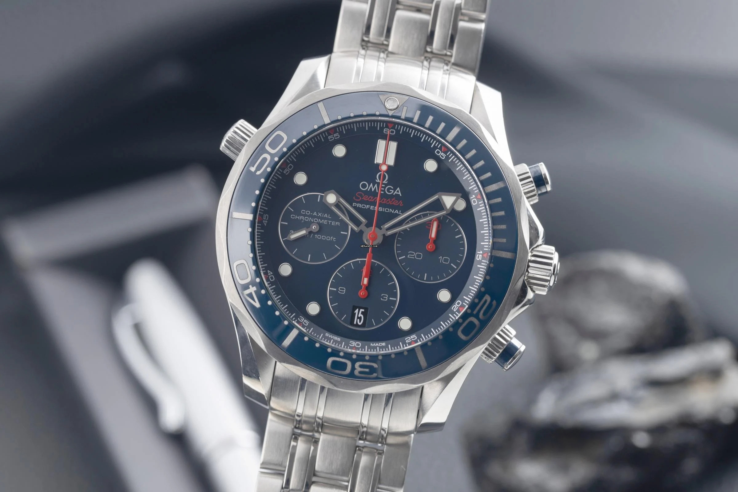 Omega Seamaster Diver 300 M Chronograph 44MM Ref. 212.30.44.50.03.001 B&P