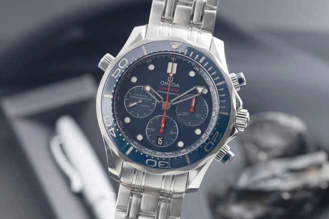  Omega Seamaster Diver 300 M Chronograph 44MM Ref. 212.30.44.50.03.001 B&P  