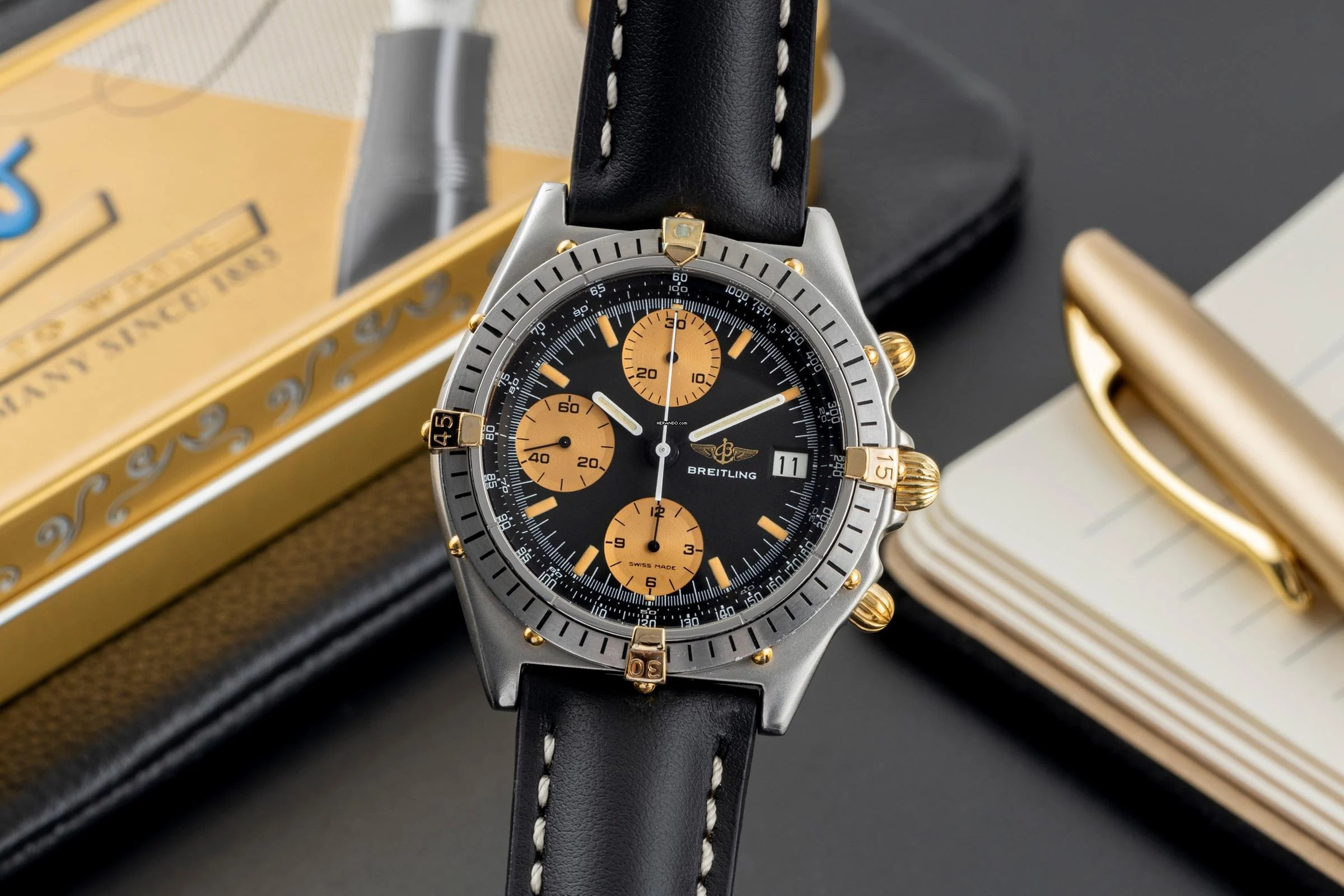 Breitling Chronomat Chronograph Stahl Automatik Herren Ref. B13055 Papiere 1997