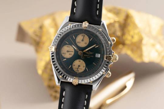  Breitling Chronomat Chronograph Stahl / vergoldet Automatik Ref. B13048 B&P  