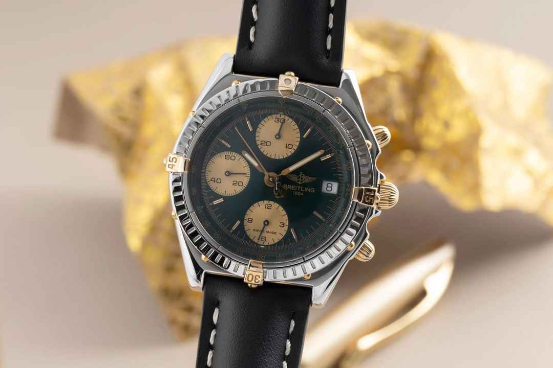  Breitling Chronomat Chronograph Stahl / vergoldet Automatik Ref. B13048 B&P  