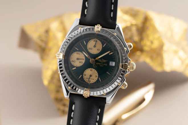  Breitling Chronomat Chronograph Stahl / vergoldet Automatik Ref. B13048 B&P  