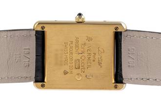 Thumbnail von Cartier Tank Vermeil Silber vergoldet Quarz unisex Ref. 6 81006 Klassiker