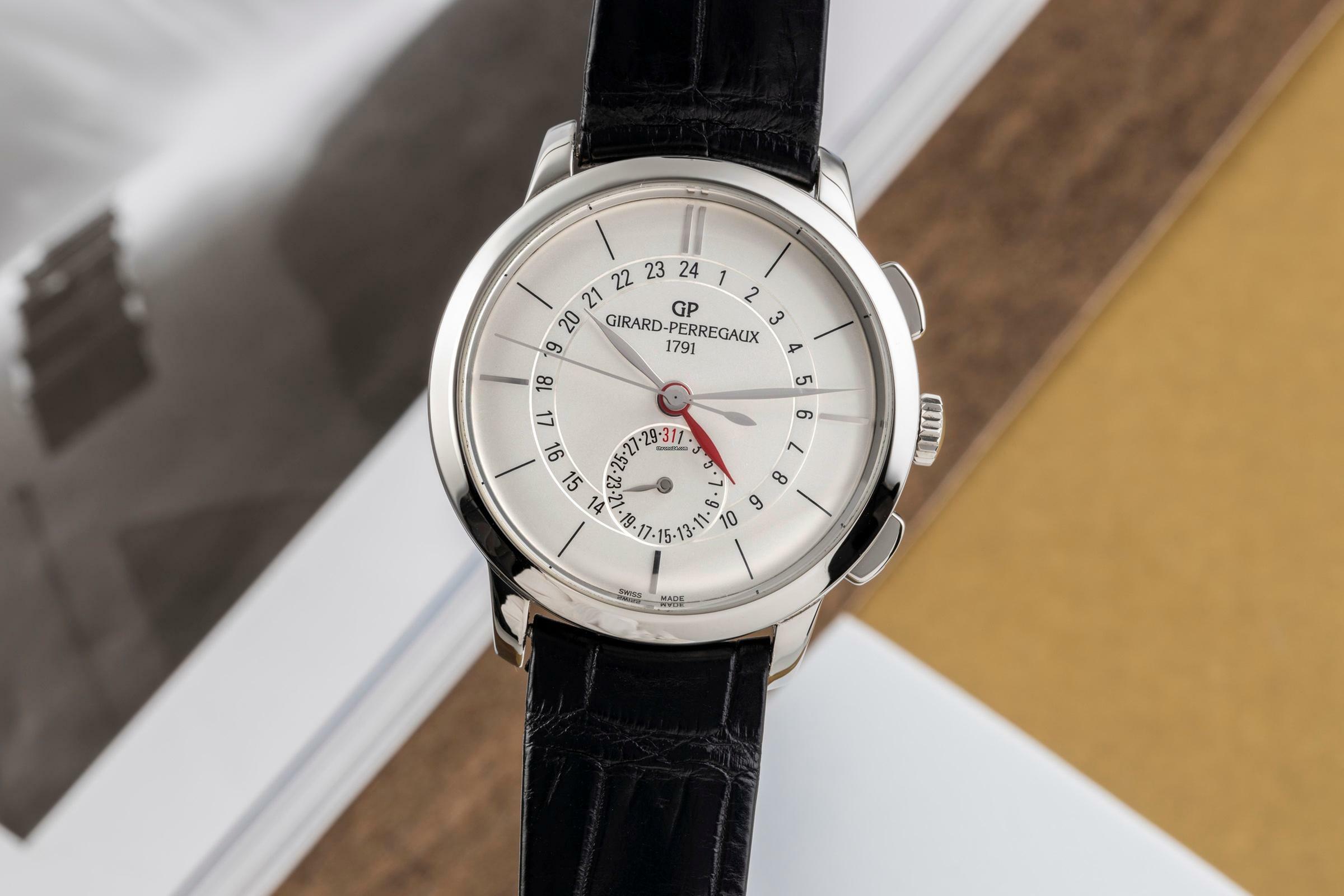  Girard Perregaux 1966 Dual Time Automatik Stahl Ref. 49544-11-132-BB60  