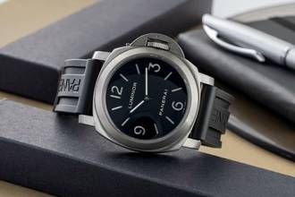 Thumbnail von Panerai Luminor Base Titan Handaufzug Herrenuhr PAM00176 Papiere 2010