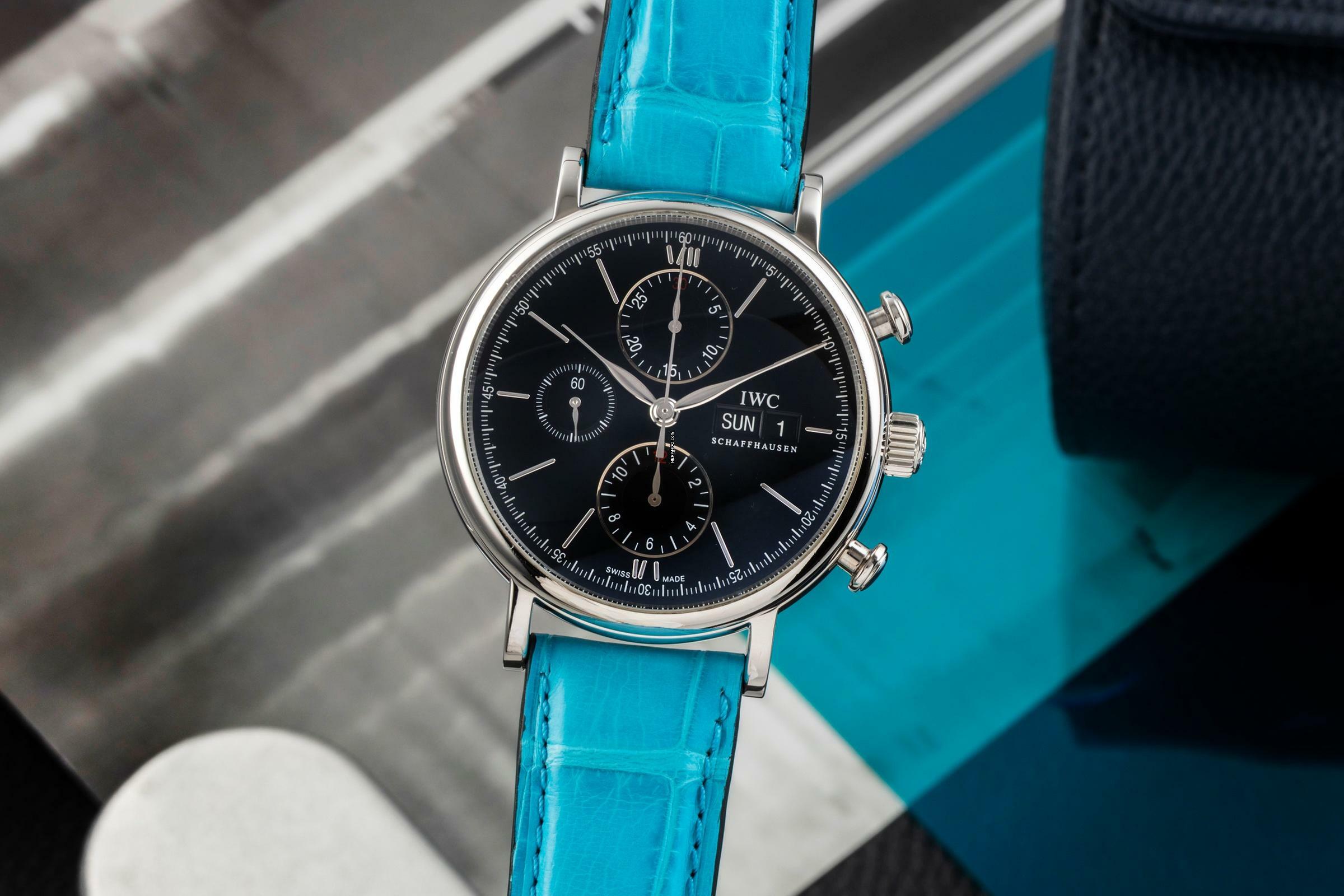 IWC Portofino Chronograph Stahl Automatik Herrenuhr Ref. IW391008