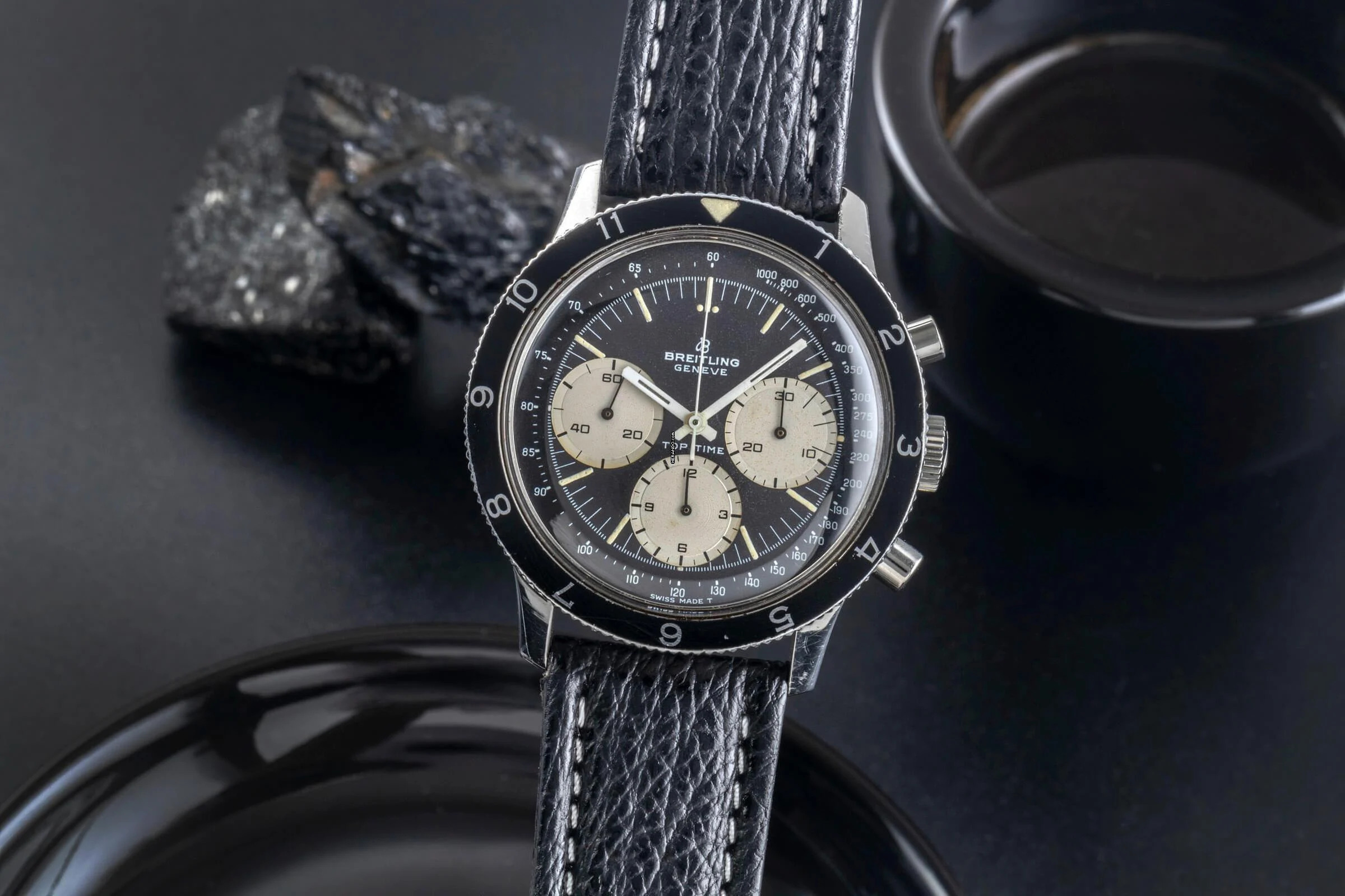 Breitling Top Time Jumbo Chronograph Edelstahl Handaufzug Vintage Ref. 1765/36