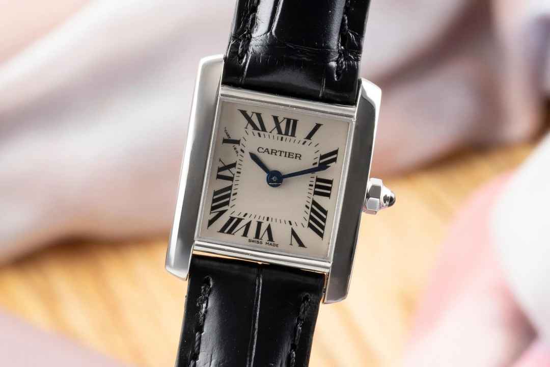  Cartier Tank Française 18K (0,750) Weissgold Damenuhr Ref. W50012S3 Klassiker  