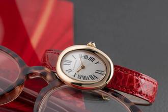 Thumbnail von Cartier Baignoire 18K Gold Diamanten Damenuhr Ref. W1536799