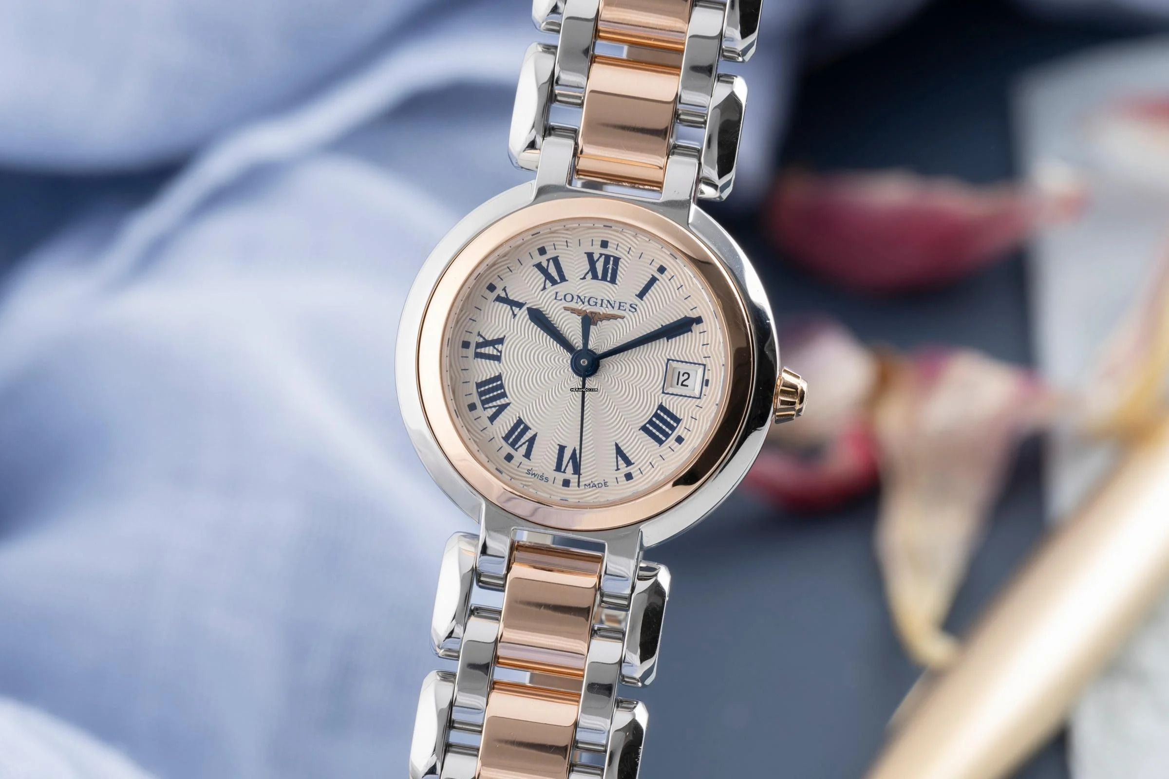  Longines PrimaLuna Prima Luna Stahl/Rosegold Damenuhr Ref. L8.110.5  