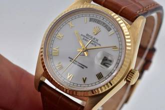 Thumbnail von Rolex Day-Date 36 Oyster Perpetual Day Date 18k Yellow Gold Porcelain Dial 18038 </h1>