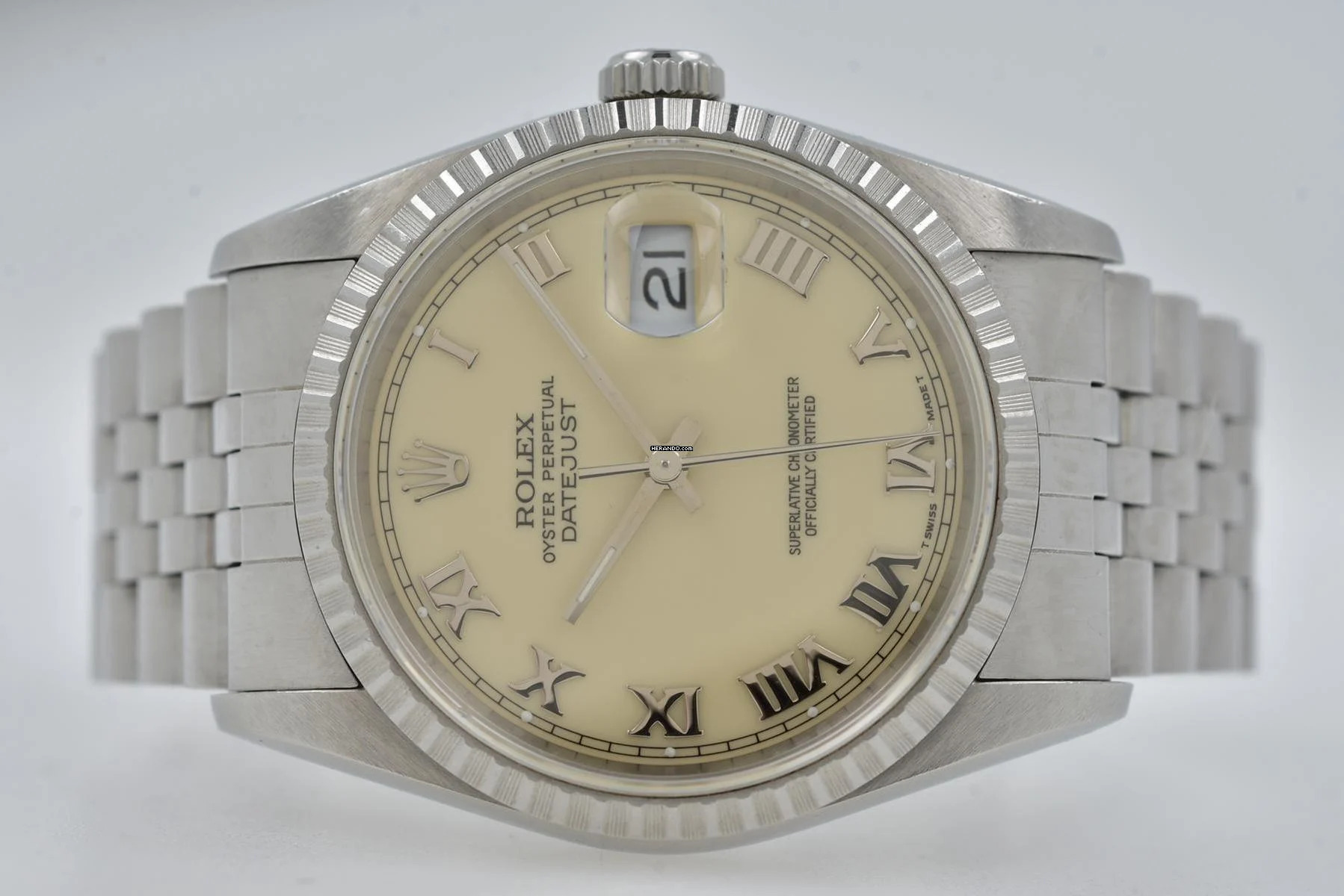 Rolex Datejust 36 Oyster Perpetual Datejust 16220 Cream Dial </h1>