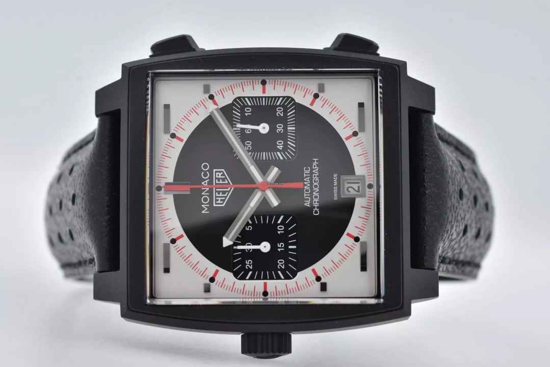  TAG Heuer Monaco Stopwatch Chronograph Limited Edition Black Dial CAW218F.FC6356 </h1> 