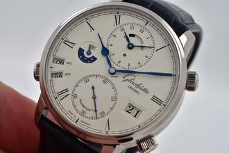 Thumbnail von Glashütte Original Senator Cosmopolite GMT Day Night 1-89-02-01-04-50 18k Service 2023 White Gold Weißgold </h1>