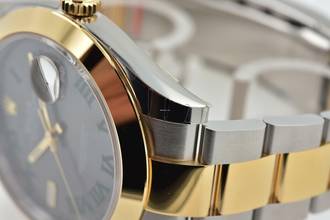 Thumbnail von Rolex Datejust 41 126303 Wimbledon Dial Green LC100 Stickers 18k Yellow Gold </h1>