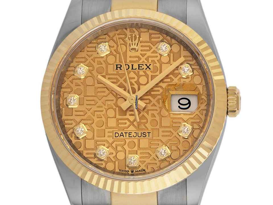  Rolex Datejust 36 Jubilee Diamanten Ref.126233 2024 Full Set Ungetragen  