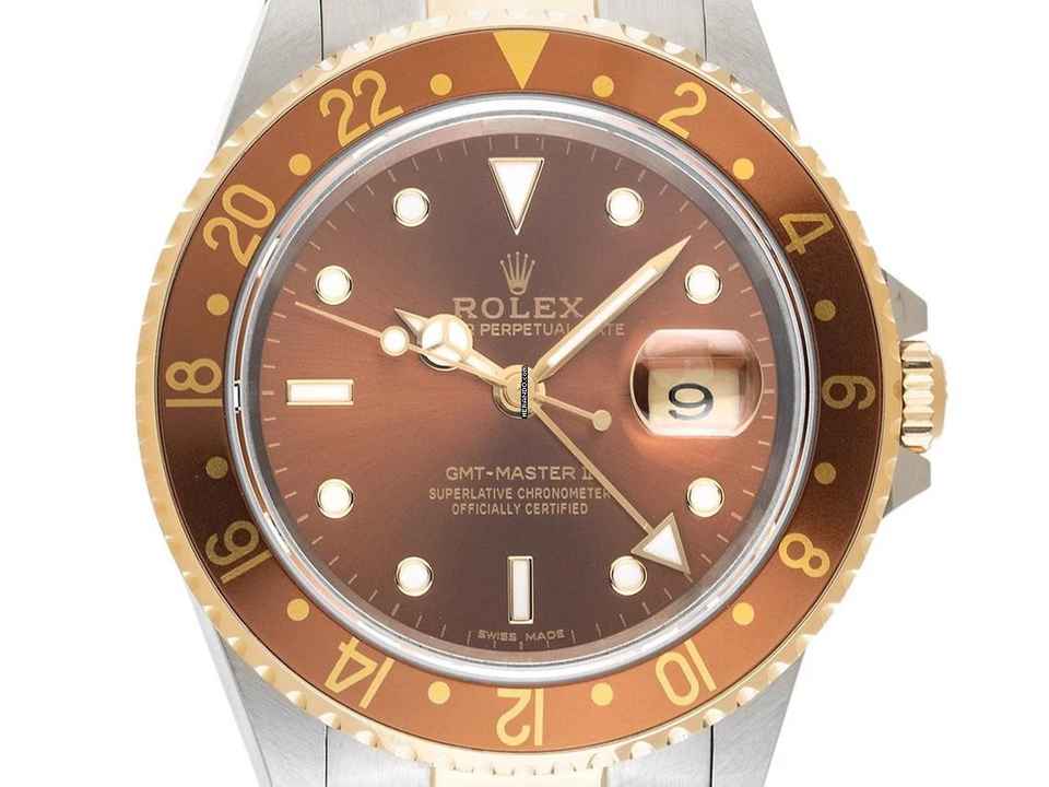  Rolex GMT-Master II Rootbeer Ref.16713 1998 Box&Beschreibung sehr gut Vintage </h1> 