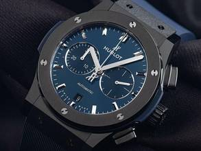 Thumbnail von Hublot Classic Fusion Chronograph Ceramic Blue Ref.541.CM.7170.RX 2025 Full Set Ungetragen
