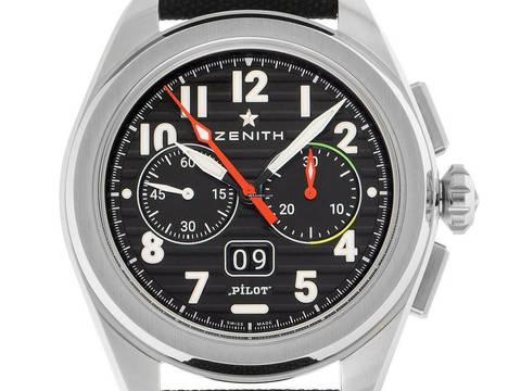  Zenith Pilot Big Date Flyback Ref.03.4000.3652/21.I001 2024 Full Set Ungetragen 