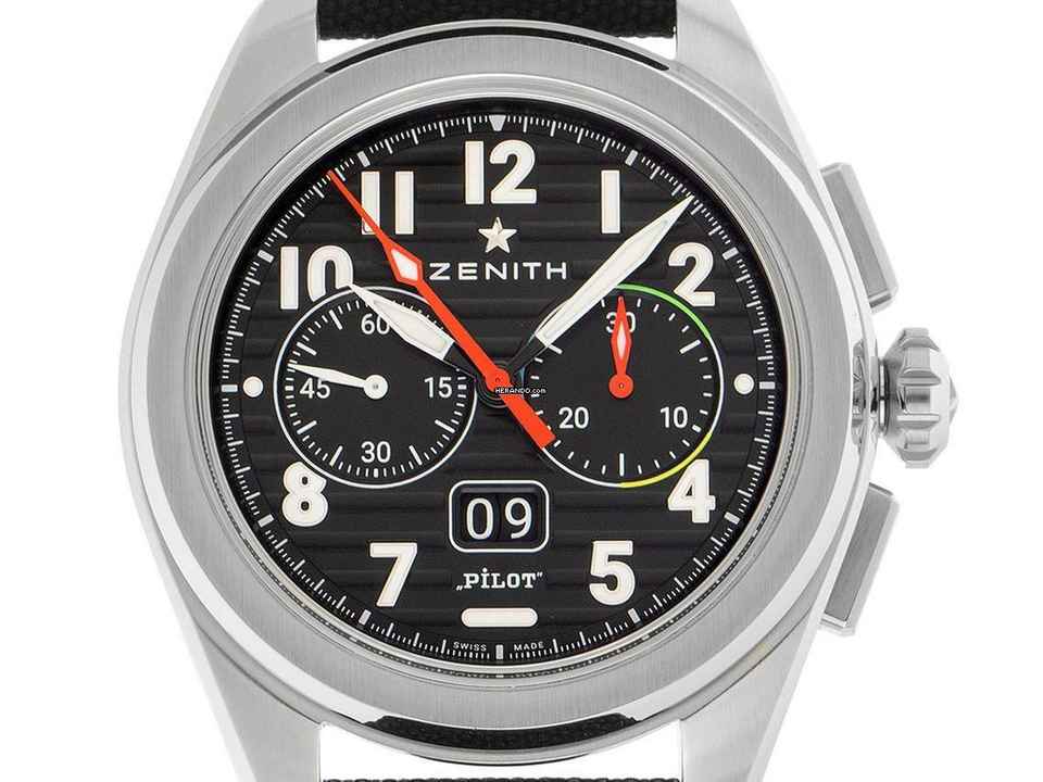  Zenith Pilot Big Date Flyback Ref.03.4000.3652/21.I001 2024 Full Set Ungetragen 