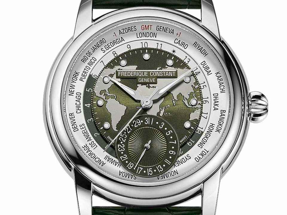  Frederique Constant Manufacture Worldtimer Classic Worldtimer Ref.FC-718KWM4H6 Full Set Neu 
