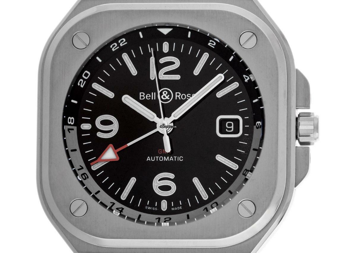  Bell & Ross BR 05 GMT Black Ref.BR05G-BL-ST-SST 2024 Full Set Neu 