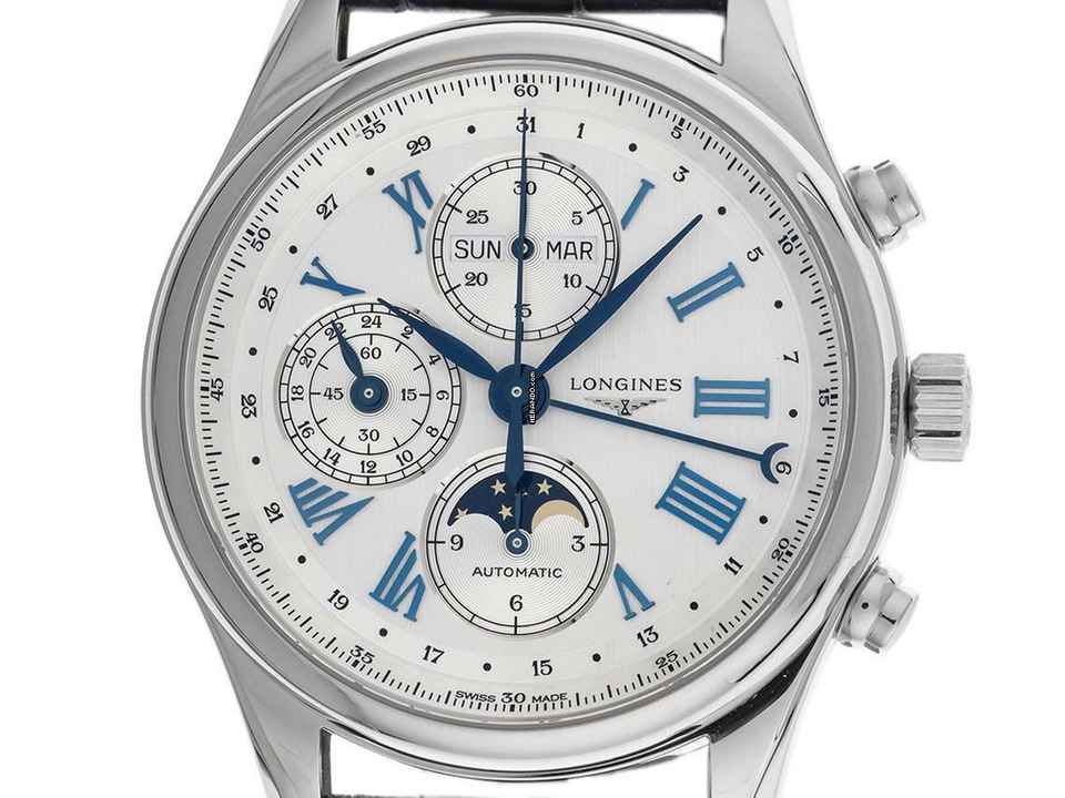  Longines Master Collection Chronograph Mondphase Ref.L2.773.4.71.2 2025 Full Set Ungetragen 
