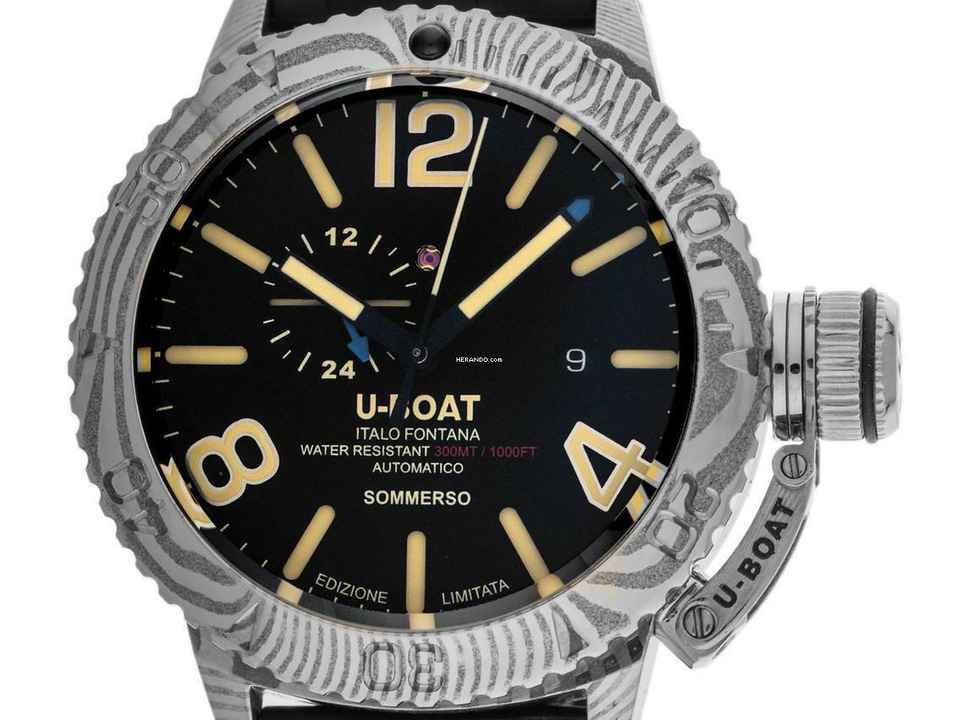  U-Boat Sommerso Damaskus Right Limitiert Ref.9988 Full Set Neu 