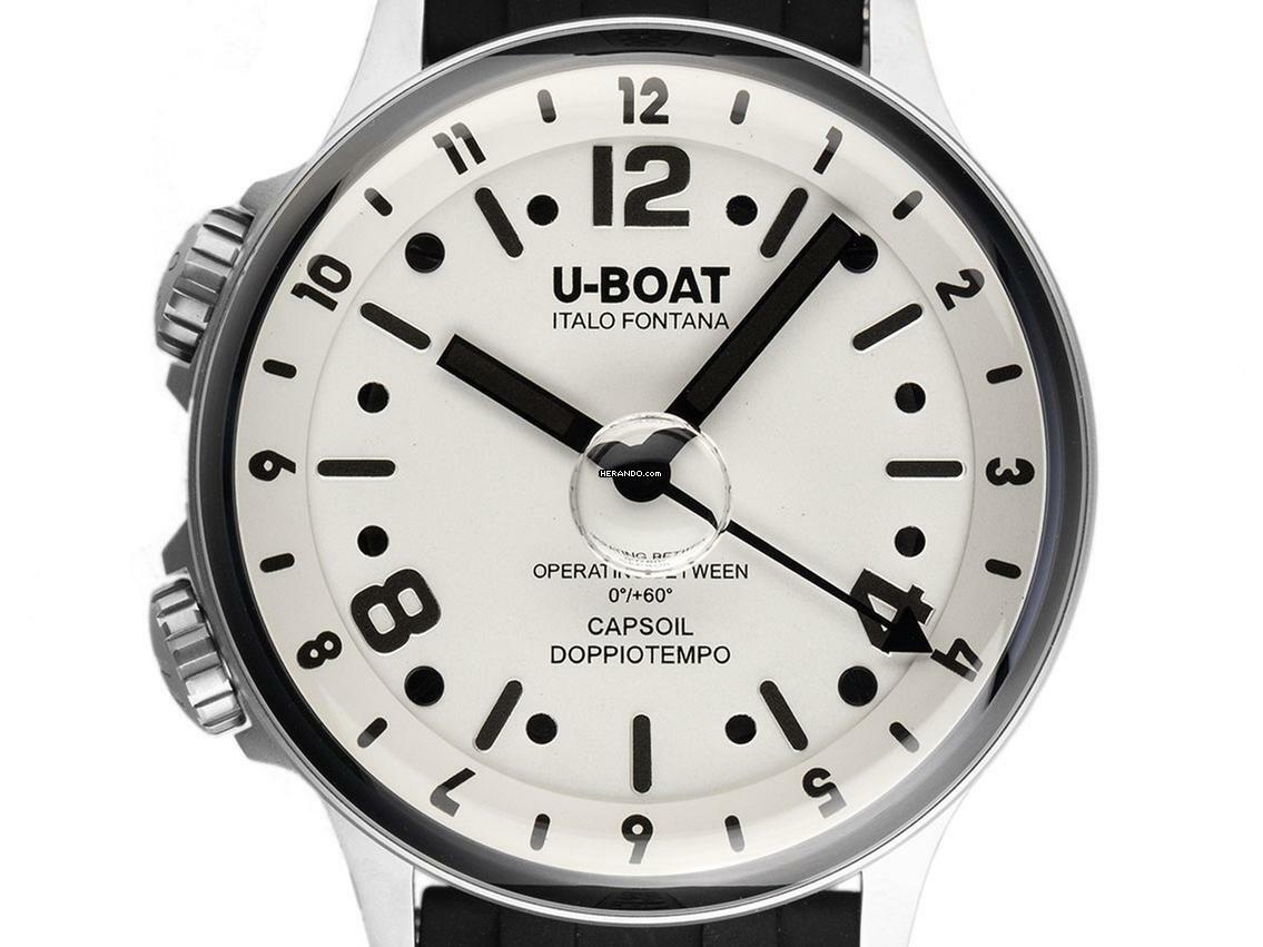  U-Boat Capsoil Doppiotempo SS GMT Ref.8888/B Full Set Neu 