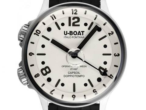  U-Boat Capsoil Doppiotempo SS GMT Ref.8888/B Full Set Neu 