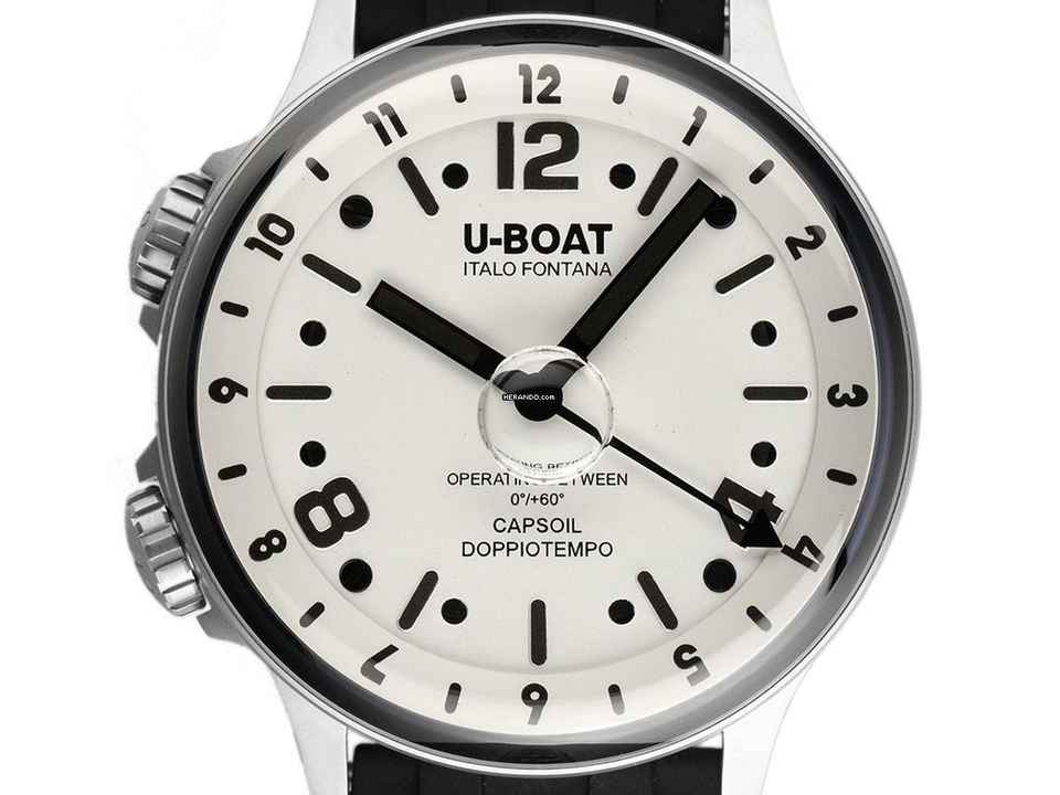  U-Boat Capsoil Doppiotempo SS GMT Ref.8888/B Full Set Neu 