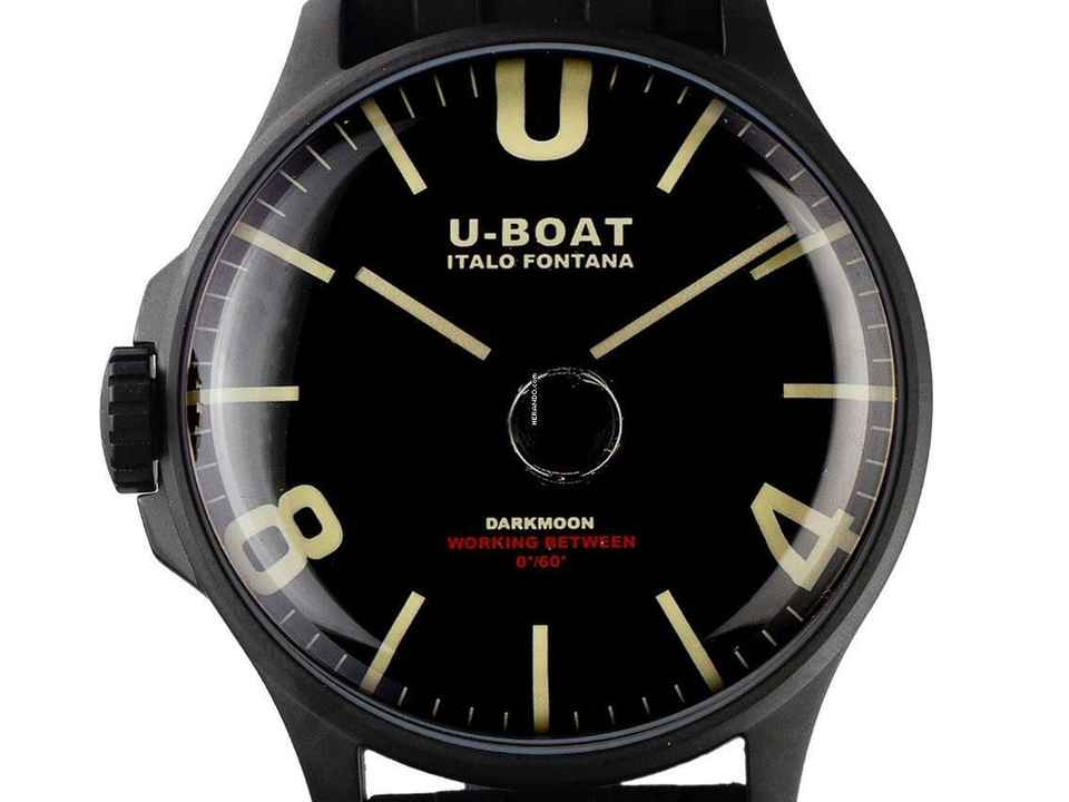  U-Boat Darkmoon BK schwarz PVD Ref.8464/D Full Set Neu 