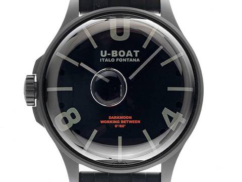  U-Boat Darkmoon BK schwarz PVD Ref.9545 Full Set Neu 