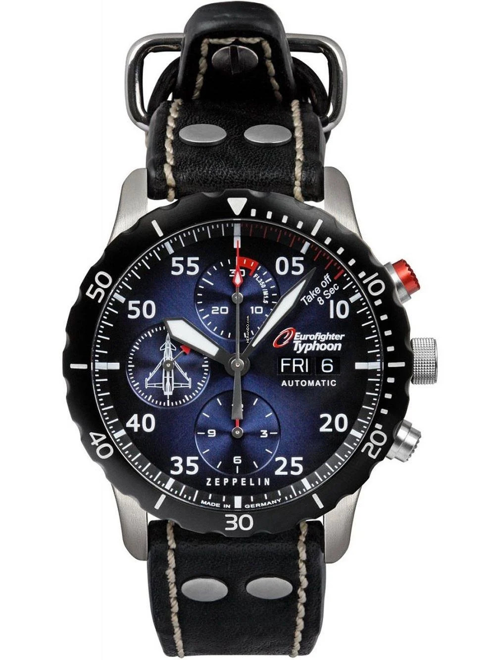 Zeppelin 7218-3 Eurofighter Typhoon Automatik Limited Herrenuhr 43mm 20ATM